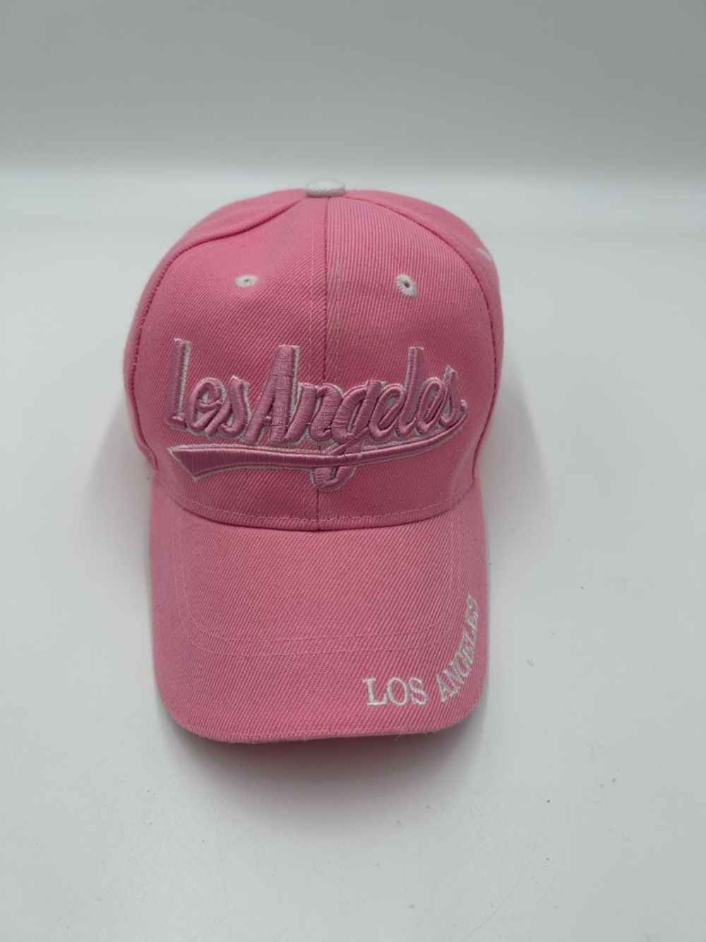 Kids Pink 'Los Angeles' Embroidered Baseball Cap